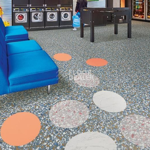 Forbo Allura Material 63588DR7 pink terrazzo circle фото 3 | FLOORDEALER